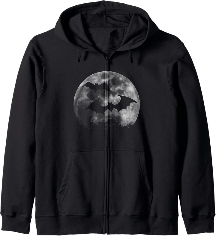Fledermäuse beim Vollmond Gothic Gruftie Flatterviecher Kapuzenjacke