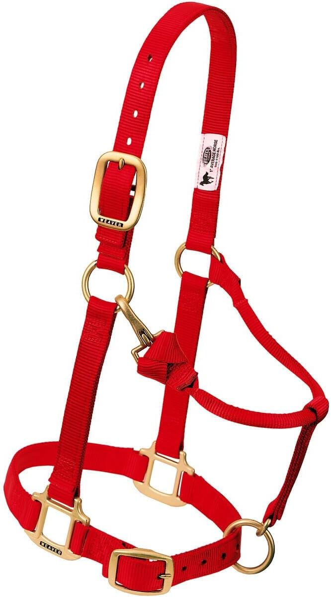 Weaver Leather Original verstellbares Nylonhalfter für Pferde Average horse Diva Pink, Average horse