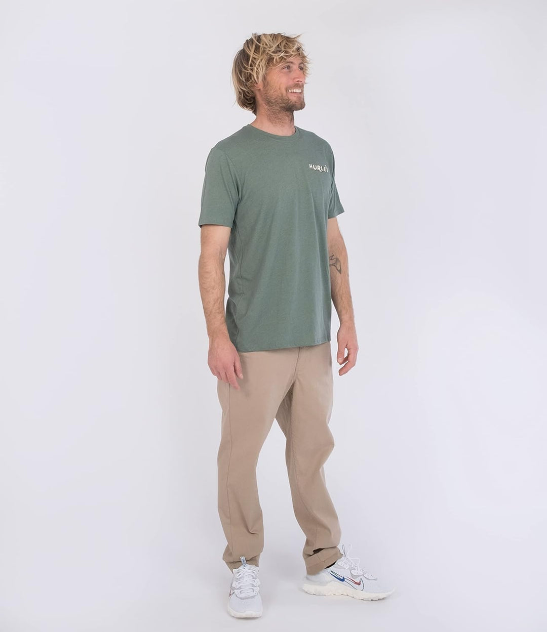 Hurley Herren Evd Pacific Retro Ss Tee T-Shirt S Gürteltier, S Gürteltier