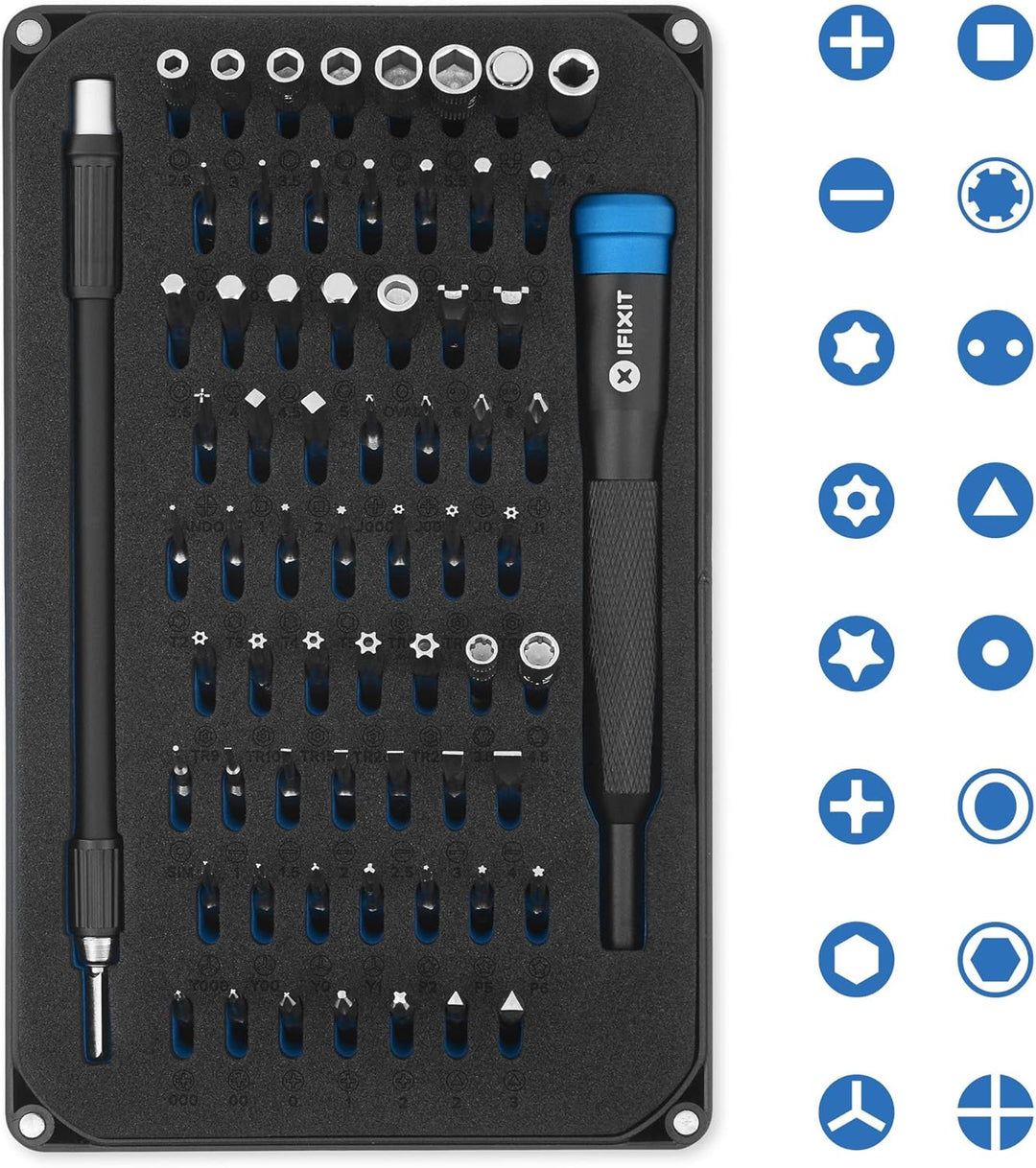 iFixit Pro Tech Toolkit, Werkzeug-Set mit Öffnungs-Werkzeug &amp; Präzisions-Schraubendreher und 64 Bits