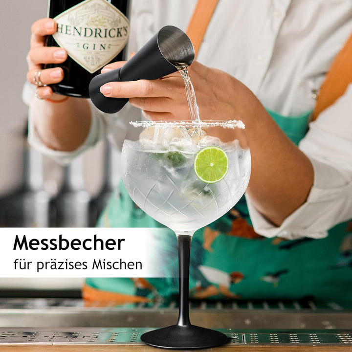 MIAMIO - 2 x 650 ml Gin Glas / 2er Gin Gläser Set -Hochwertige Gin Tonic Gläser ideal für Gin und Co