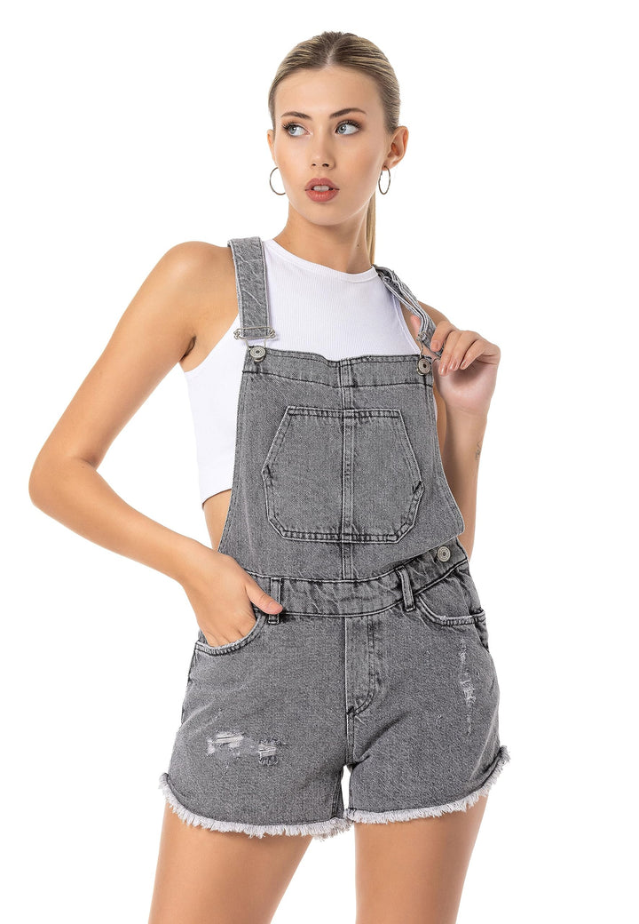 Redbridge Denim Latzhose für Damen Jeans Overall Jumpsuit 27W Grau, 27W Grau