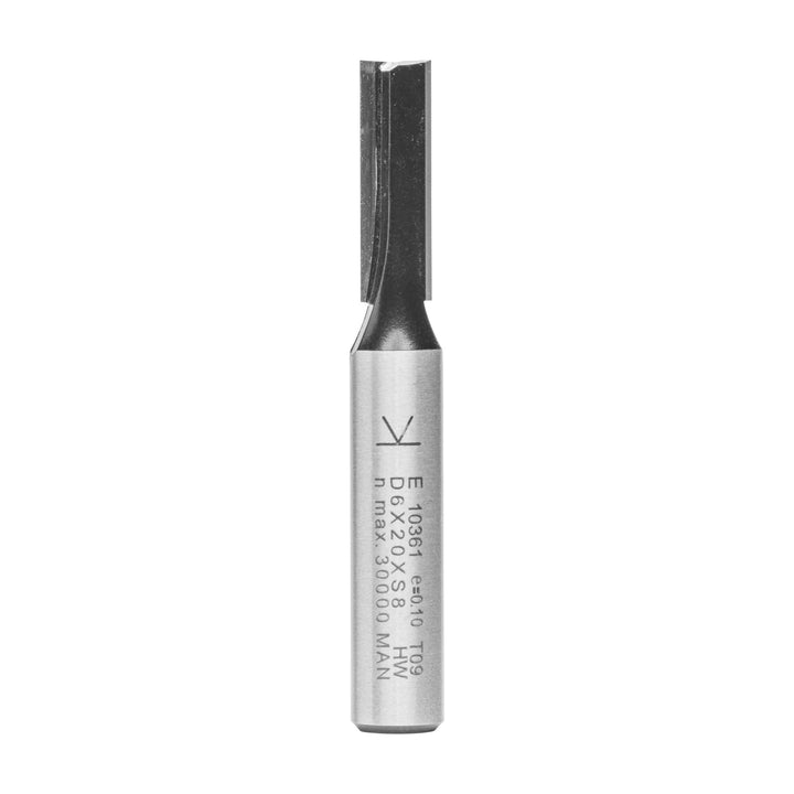 ENT 10361 Nutfräser HW, Schaft (S) 8 mm, Durchmesser (D) 6 mm, NL 20 mm, SL 32 mm, GL 55 mm D=6 / NL