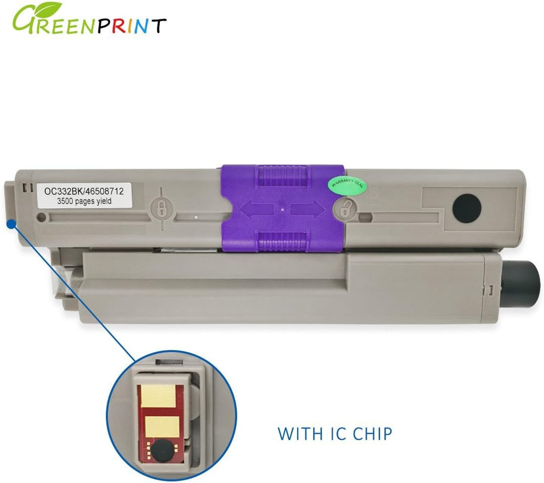 GREENPRINT 4 Farben Kompatible Tonerkartuschen C332 MC363 3500 Seiten für Schwarz &amp; 3000 Seiten für