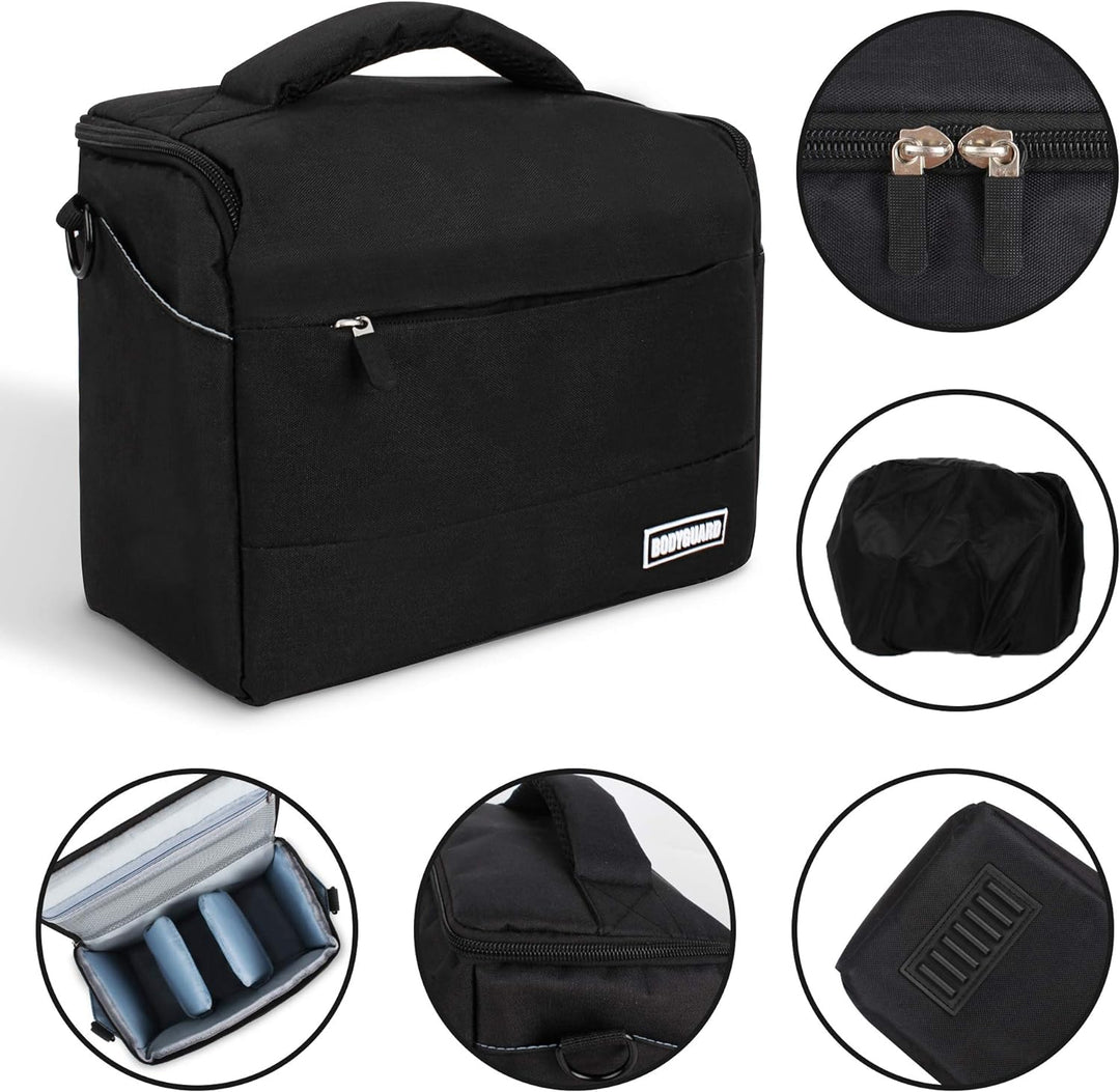 Bodyguard EOS Bundle Tasche für Canon Spiegelreflexkamera EOS 4000D 2000D 1300D 1200D + Qualitäts Er