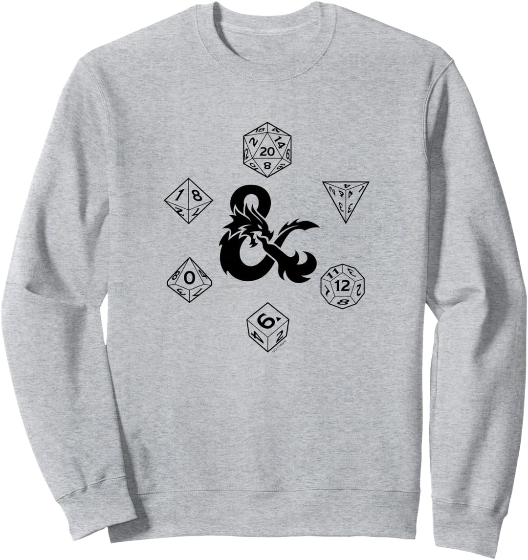 Dungeons &amp; Dragons Hexagon Dice Circle Layout Sweatshirt