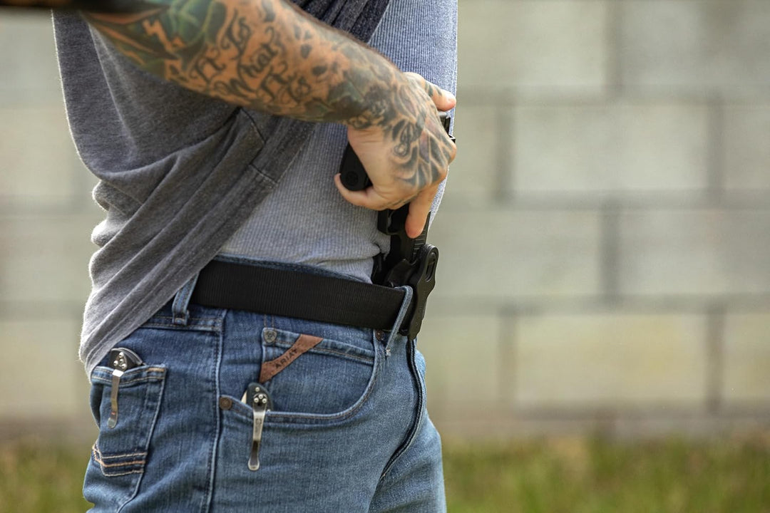 Safariland 99 Buckleless Reversible Inner Belt 1.5" Width with Loop Fastener Lining Plain Black 34-I