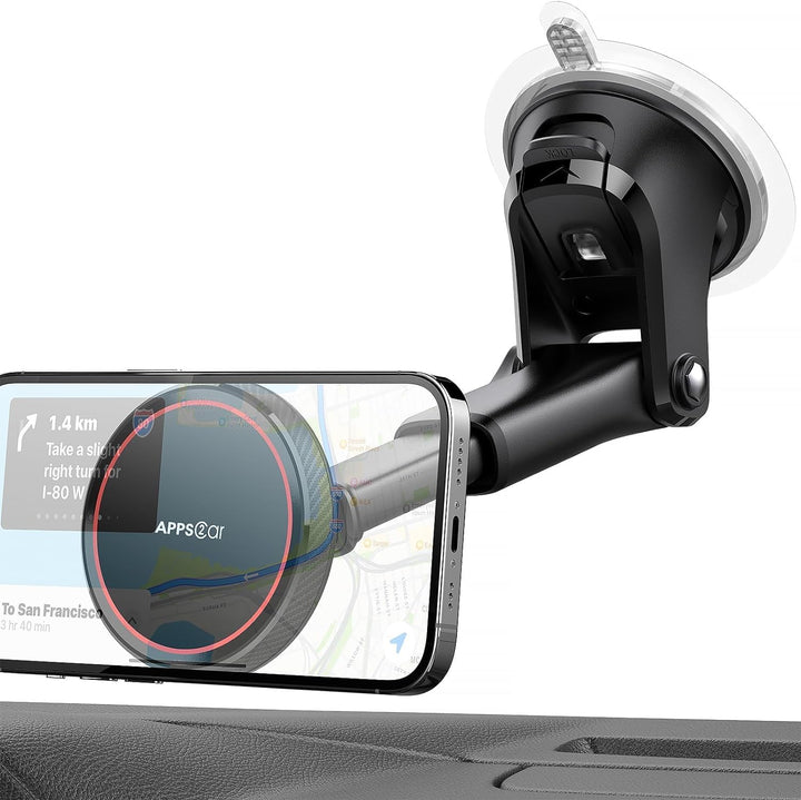 APPS2Car Handyhalterung Auto Magsafe, Scheibe Saugnapf Armaturenbrett Magnetische iPhone Halterung A