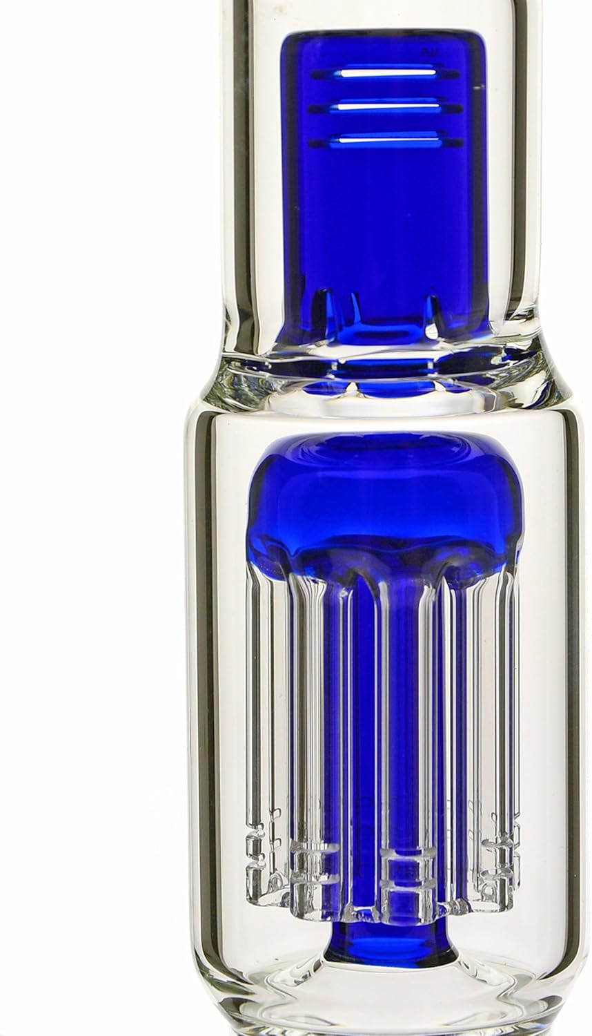 Grace Glass 8-fach Percolator-Bong blau, 35cm - head&nature Bongkollektion