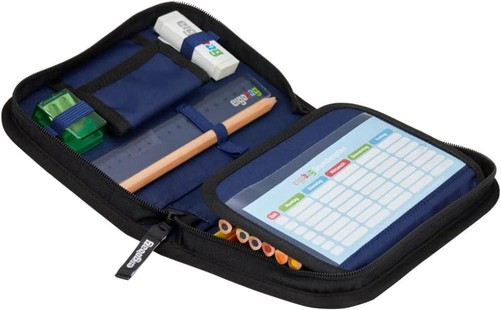 ergobag Federmäppchen Set 22-teilig, Lyra Buntstifte, Stundenplan-Fach, Kleingeld Fach, Lineal Super