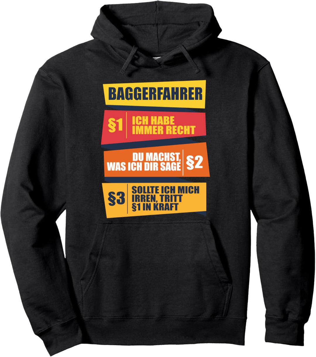 Baggerfahrer Geschenk Bagger Bauarbeiter Baustelle Pullover Hoodie