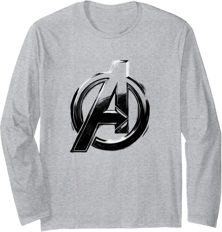 Marvel Avengers Sketch A Logo Langarmshirt