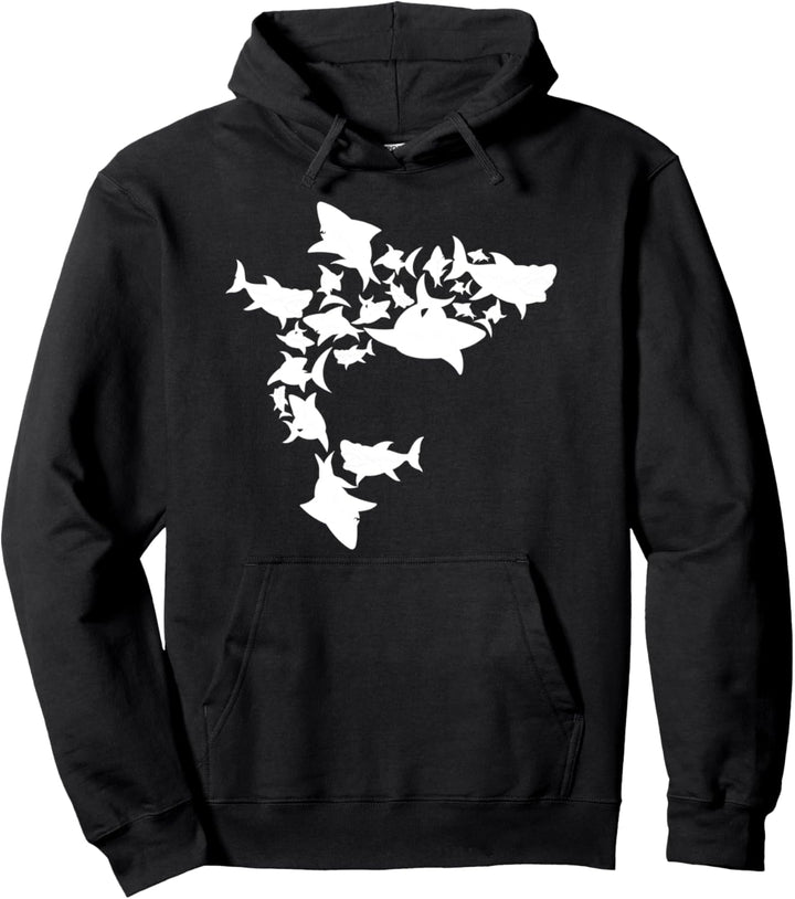 Haifischflosse Ozean Raubtier Meeresbewohner Geschenk Hai Pullover Hoodie