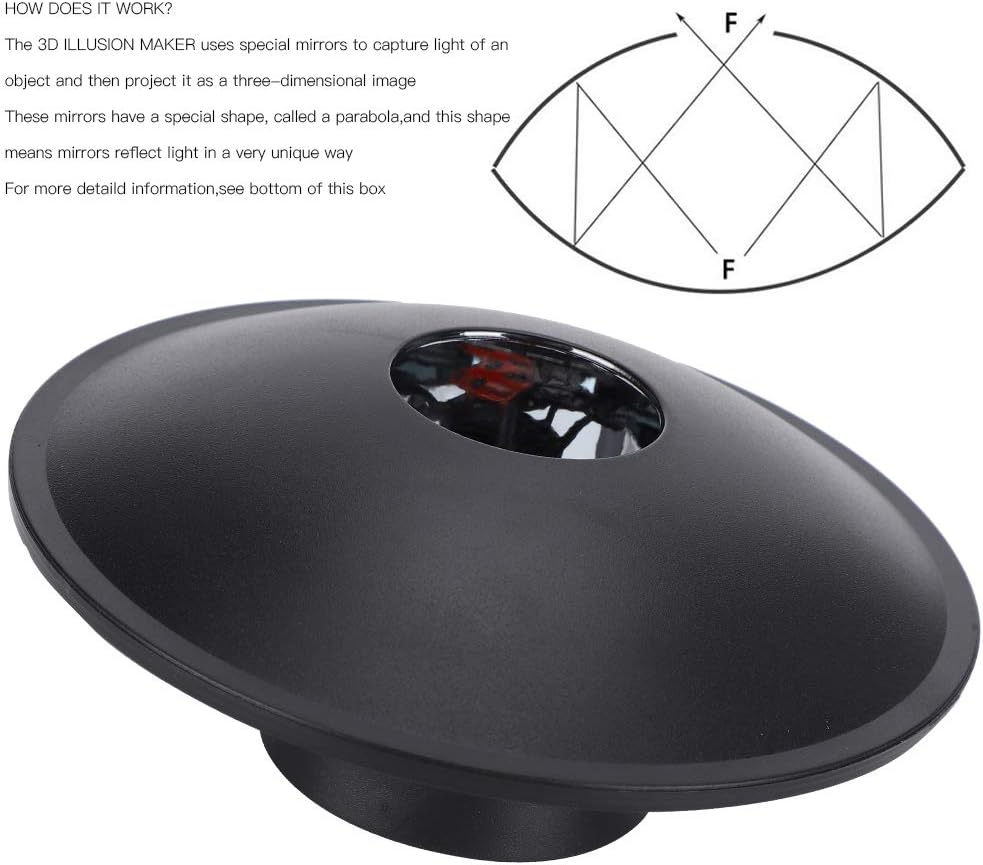 Hologrammspiegel Parabolspiegel 16×16×7 Mirascope Optische Bildprojektion Schreibtischspielzeug Holo