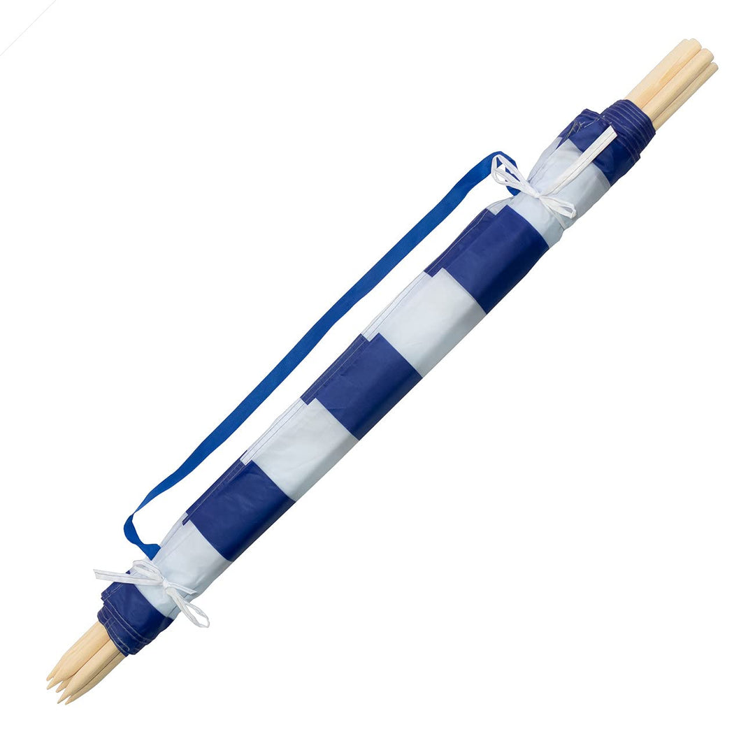 Idena Windschutz, 8 m x 80 cm, mit maritimen Streifen in Blau-Weiss Version 2021