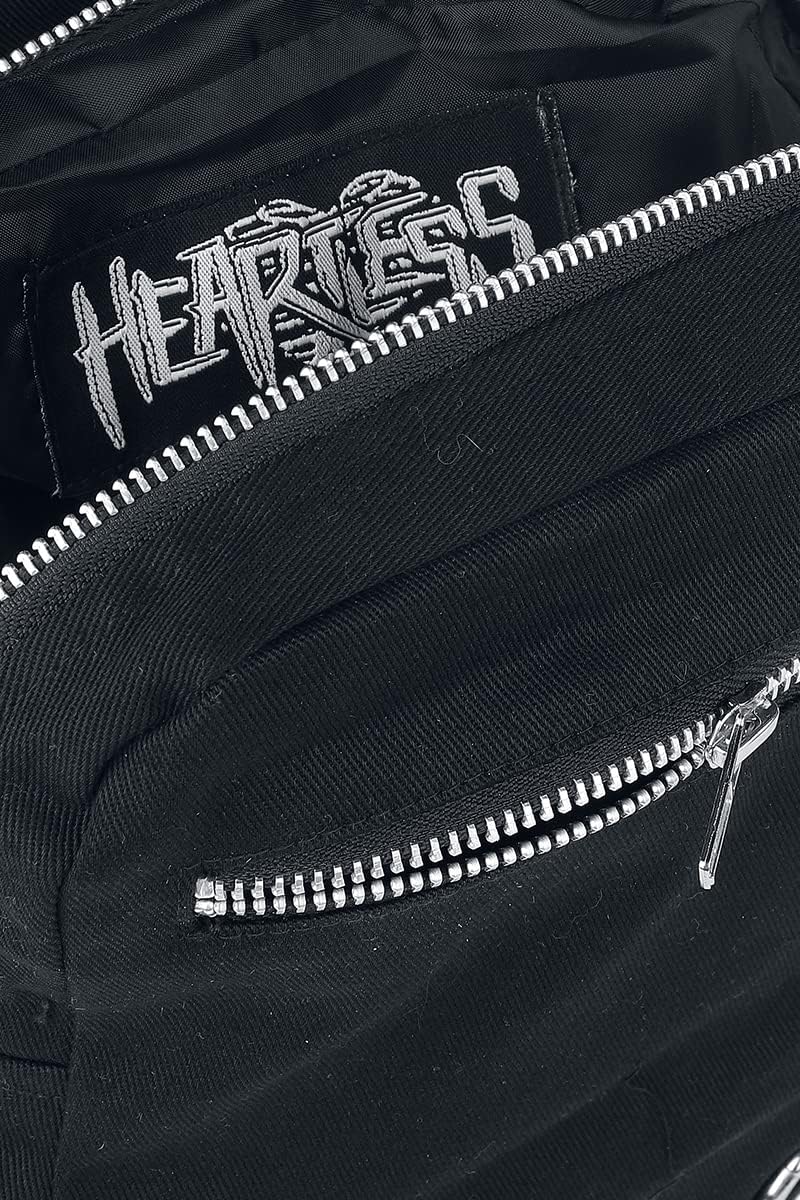 Wild Star Hearts Heartless Morality Tasche Gothic Occult Schwarzer Mini-Rucksack mit Kunstleder-Riem