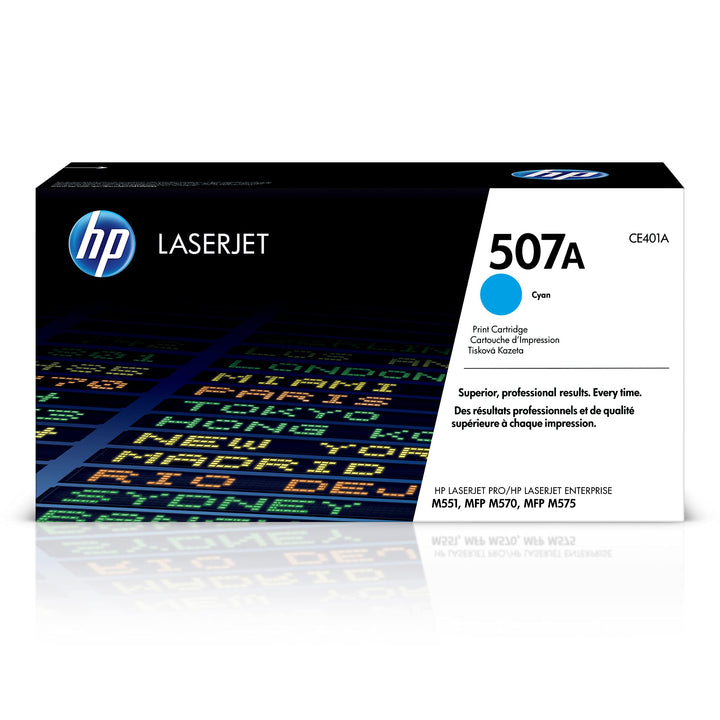 HP 507A (CE401A) Blau Original Toner für HP Laserjet Enterprise M551, Color M575, Pro 570,Cyan 6.000