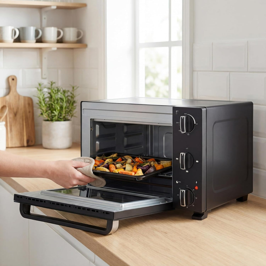 Tristar Mini-Backofen 20 L, 1300 W, Ober- und Unterhitze, Einstellbarer Thermostat, 60-Minuten-Timer