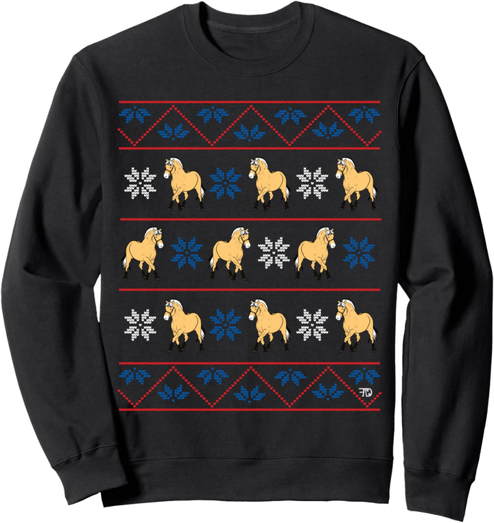 Fjordpferd Reiter Norweger Weihnacht Winter Sweatshirt