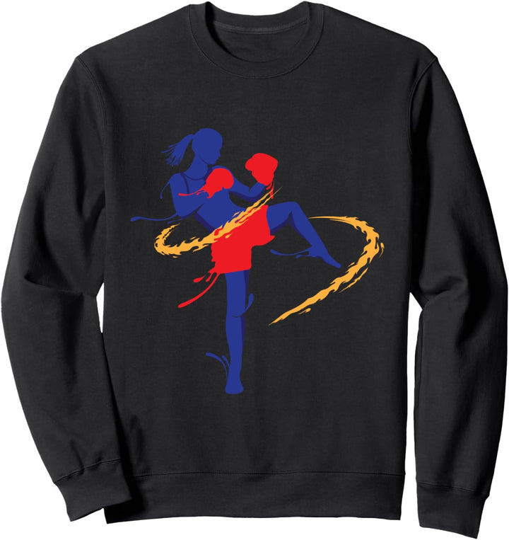 Grafik Kickboxing Mädchen Sweatshirt