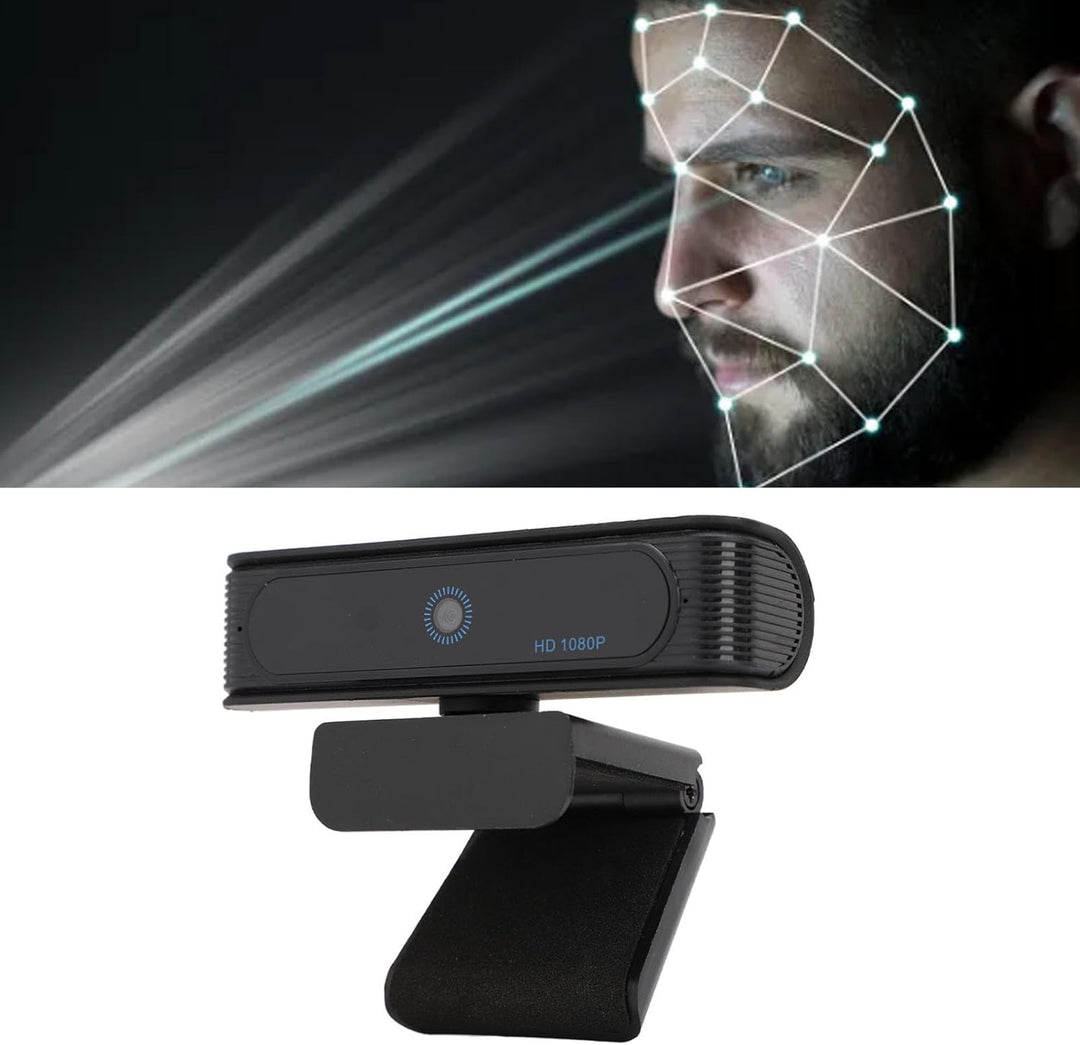 VBESTLIFE Gesichtserkennungs-Webcam, für Hello Full HD 1080P 30FPS, Streaming, Kompatibel mit für 11