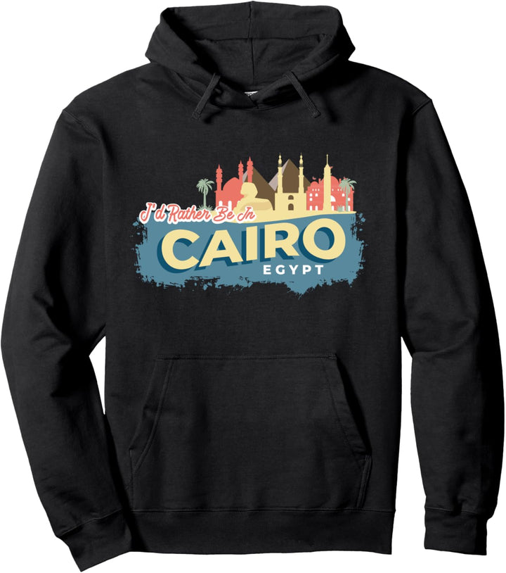 Ich wäre lieber in Kairo Ägypten Vintage Style Souvenir Pullover Hoodie
