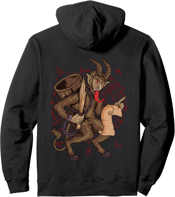 Weihnachten Krampus kommt und macht freche Liste Horror Pullover Hoodie