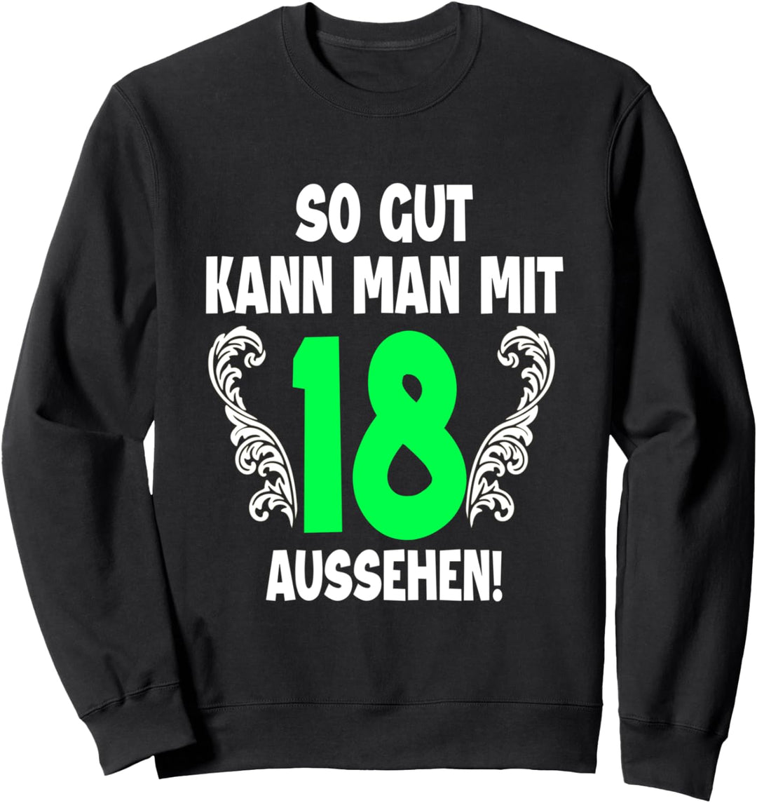 18. Geburtstag Mann Frau 2004 Damen Herren Feier 18 Jahre Sweatshirt