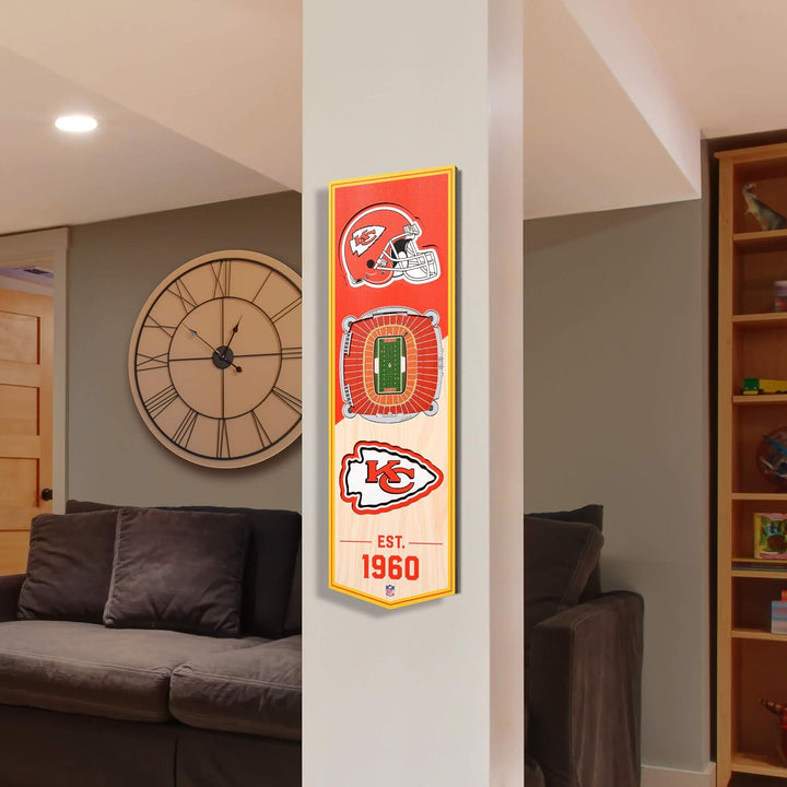 YouTheFan NFL 3D Stadion Banner, 15,2 x 48,3 cm Kansas City Chiefs, Kansas City Chiefs