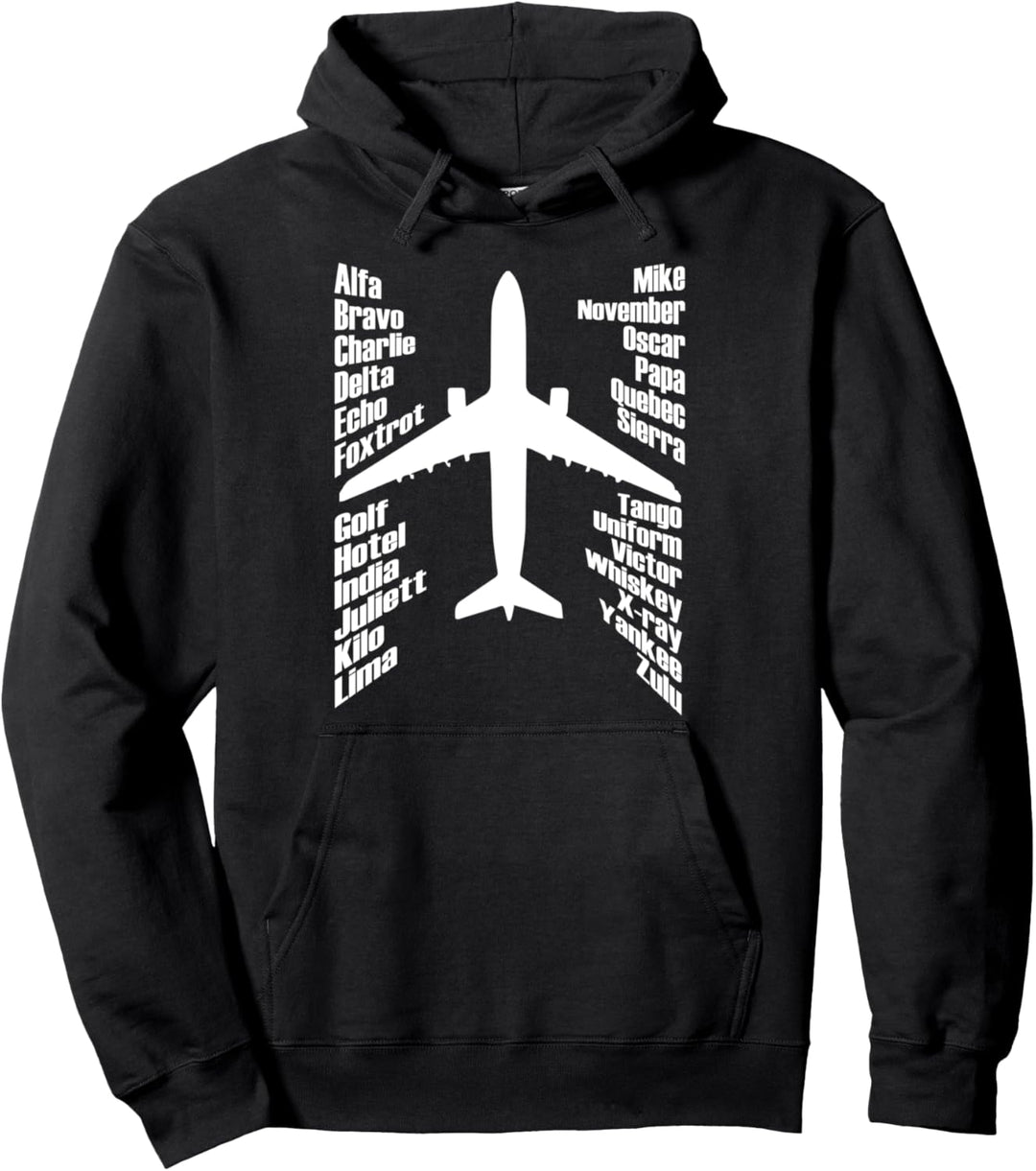Pilot Flugzeug Alphabet Aviation Fliegen Pullover Hoodie