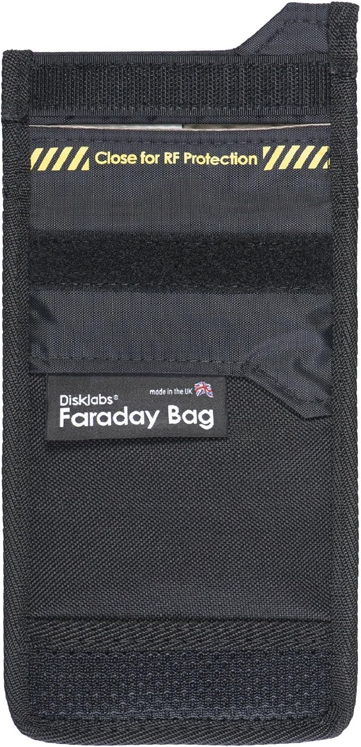 Disklabs Phone Shield (PS1) Faraday-Tasche für Handys und Smartphones, Block-sSgnal WiFi GSM 2G 3G 4