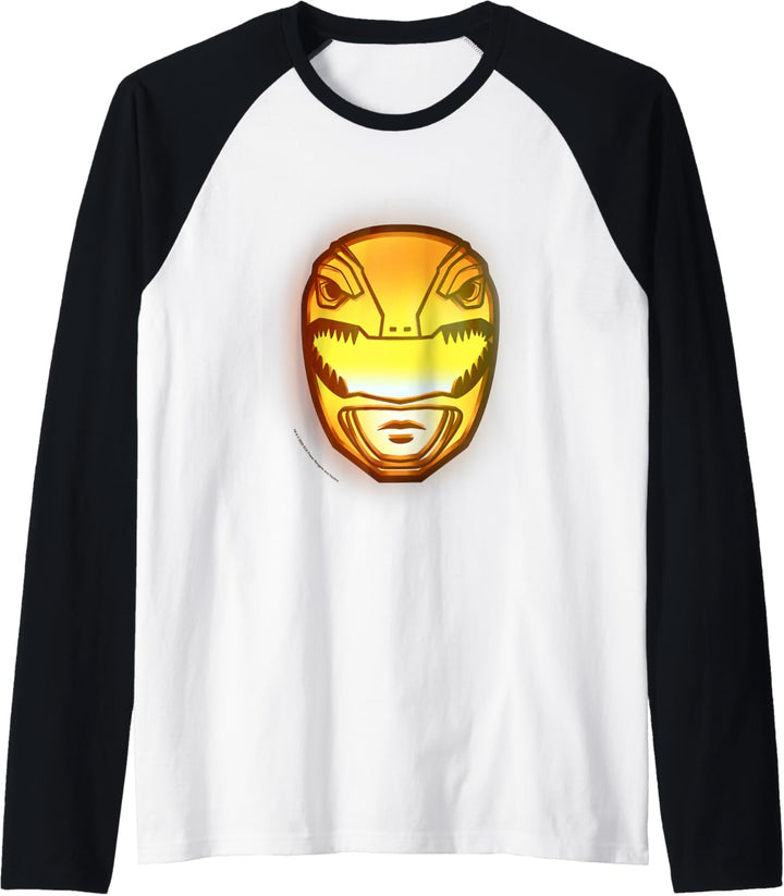 Power Rangers Halloween Pumpkin Face Mask Vintage Raglan