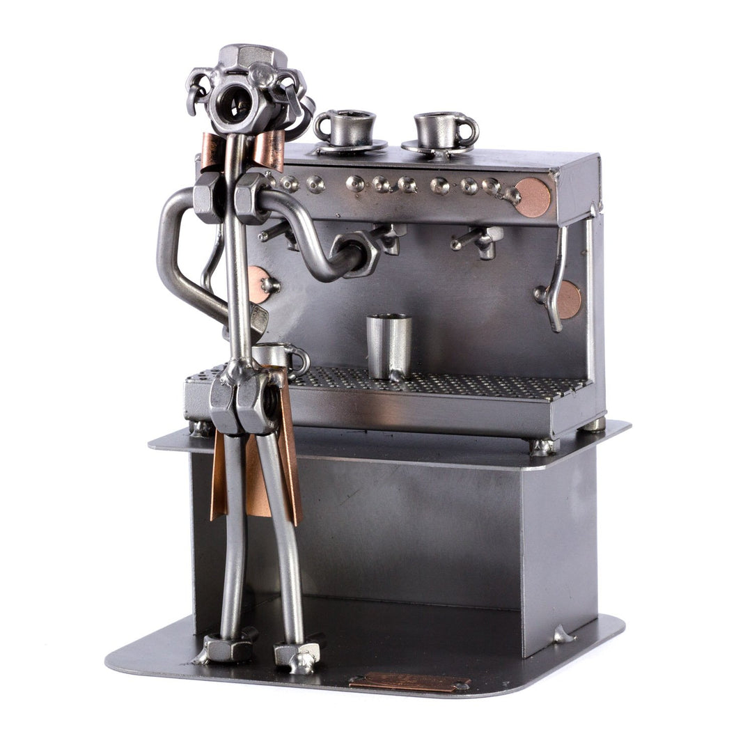 Steelman24 I Schraubenmännchen Barista I Made in Germany I Handarbeit I Geschenkidee I Stahlfigur I