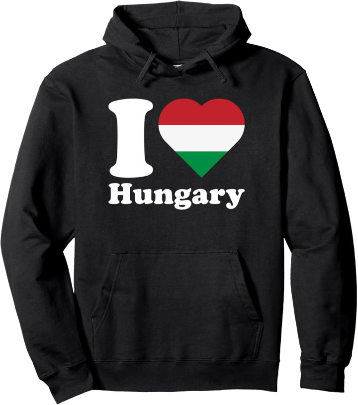 Ungarn Flagge für Ungarn Lover - I Love Hungary Pullover Hoodie