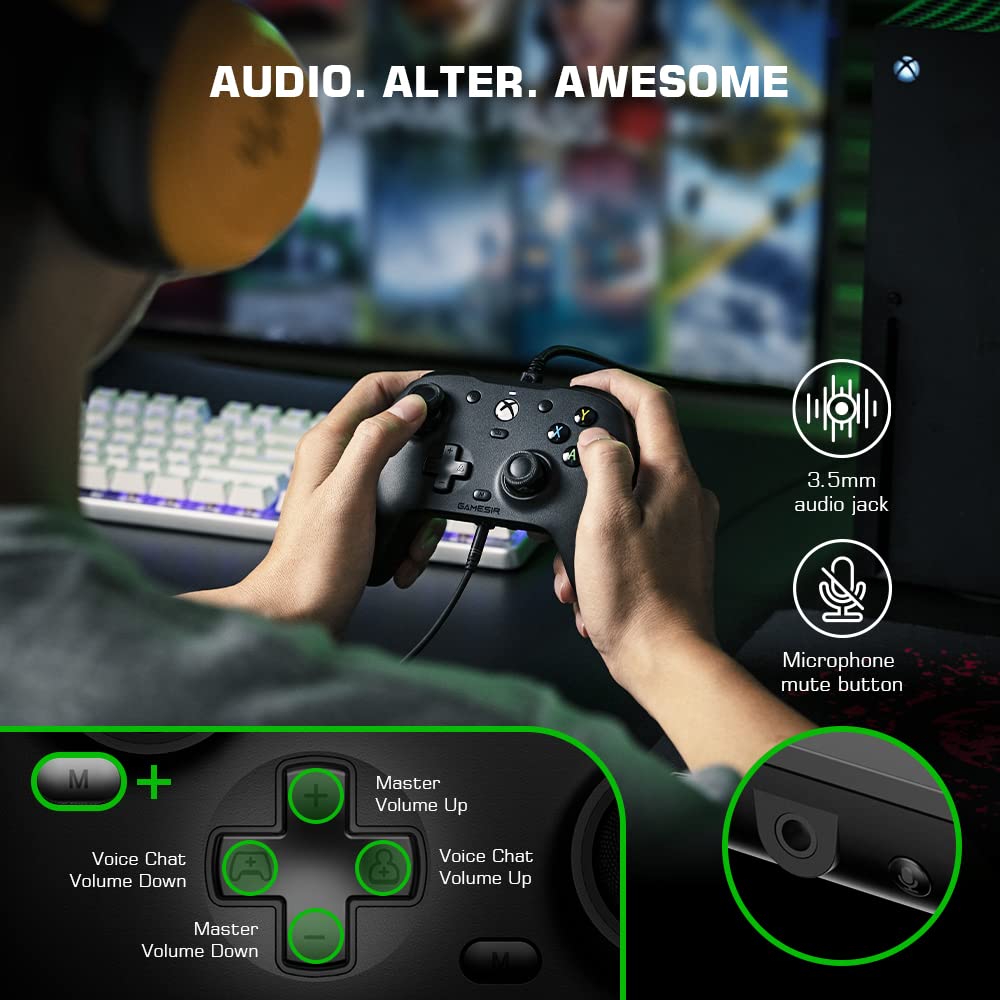 GameSir G7 Custom Wired Gaming Controller für Xbox Series X|S, Xbox One, 2 austauschbare lackfreundl
