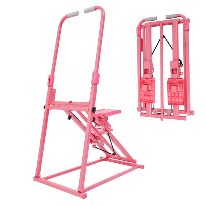 Treppensteiger Fitnessgerät Klappbar Vertikaler Climber Stepper Treppenstepper mit 3 Stufen Einstell