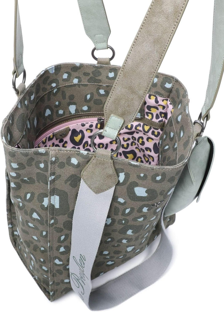 Fritzi aus Preussen Damen Izzy02 Canvas Shopper Leo Jungle, Leo Jungle