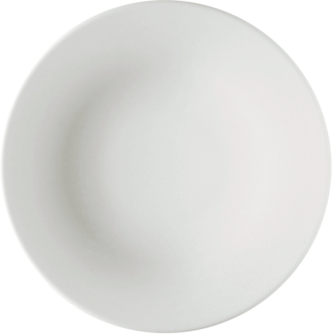 Alessi "KU", 4 Stück Speiseteller aus weissem Porzellan, 27 x 27 x 3 centimeters