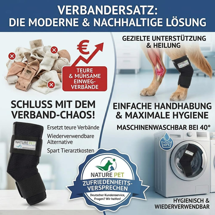 Nature Pet Tarsal- / Sprunggelenk Schutz Bandage 135° Winkel für Hunde (XXL 9) 9 XXL, 9 XXL