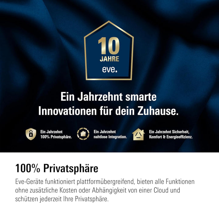 Eve Thermo Control (Matter) – Temperatursensor und -regler für Eve Thermo (4. Gen.), Thread, für App