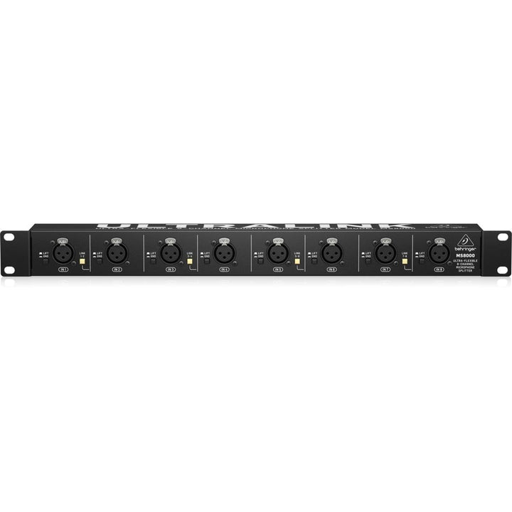 Behringer ULTRALINK uvmit Patch Bay Mikrofon Splitter Schwarz ULTRALINK MS8000, Schwarz ULTRALINK MS
