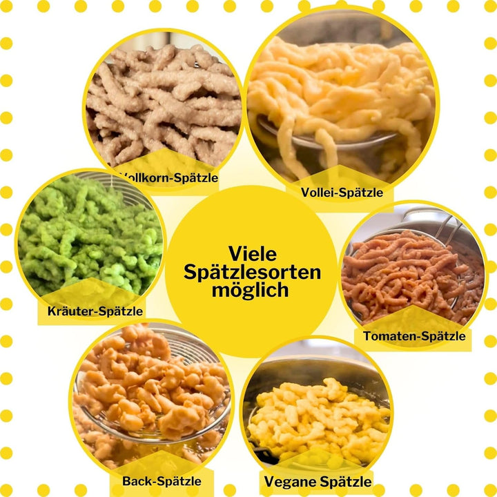 Das Original - Spätzle-Shaker für 4 Portionen (875ml rot) Selbstgemachte Spätzle mit unserem Spätzle