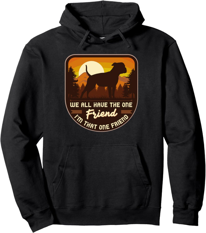Amerikanische Bulldogge Retro Pullover Hoodie