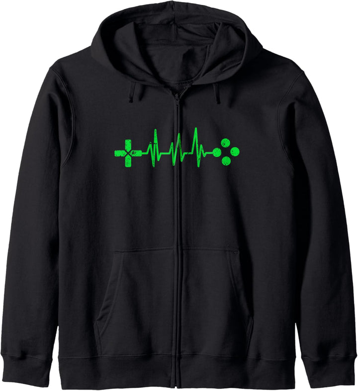 Gamer Heartbeat Gaming Geschenk für Teens & Videospiel-Geeks Kapuzenjacke