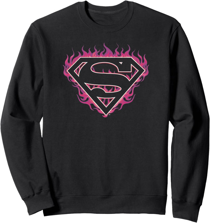 Superman Fuchsia Flames Sweatshirt