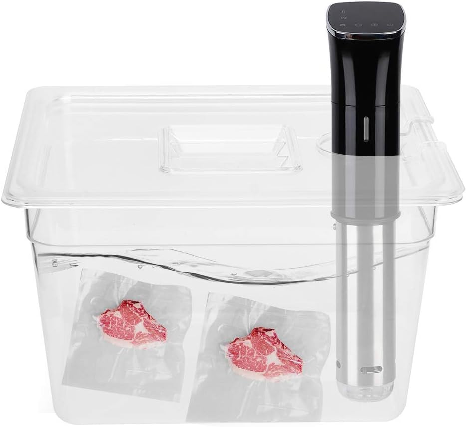 Zerodis Behälter 11 L mit Deckel, Gestell und Hülse, Komplettes Sous-Vide-Zubehör-Set, Sous-Vide-Koc