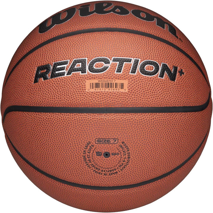 Wilson Reaction Plus Basketball, Aus langlebigen Verbundmaterialien mit tiefem Kanaldesign 7, 7