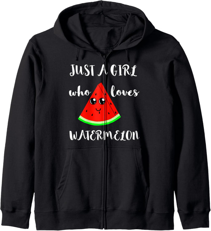 Just A Girl Who Loves Wassermelone Sommerfrucht Kapuzenjacke