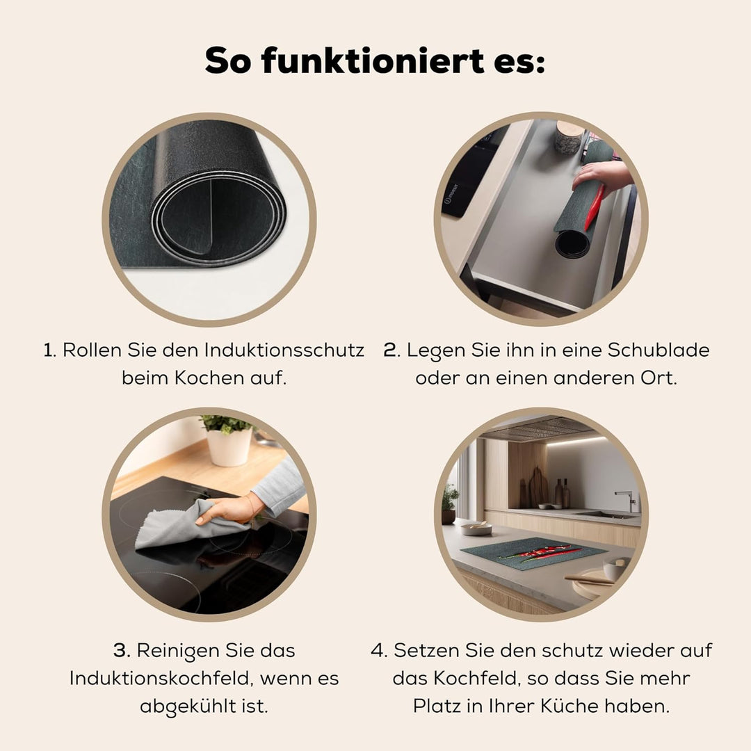 KitchenYeah© Herdabdeckplatte Einteilig Induktionsmatte Küche Abdeckung Ceranfeld Herd Abdeckplatte