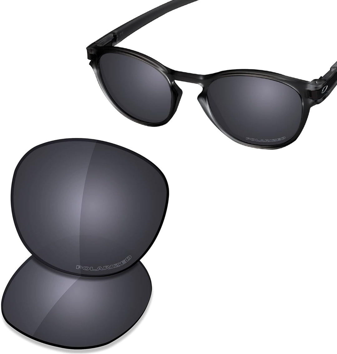 Saucer Premium Ersatzgläser für Oakley Latch OO9265 Sonnenbrillen High Definition - Shield Black Pol